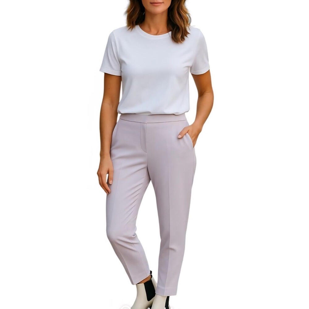All Saints Aleida Tri Cropped Trousers Lavender Pants Size 2 New No Tags